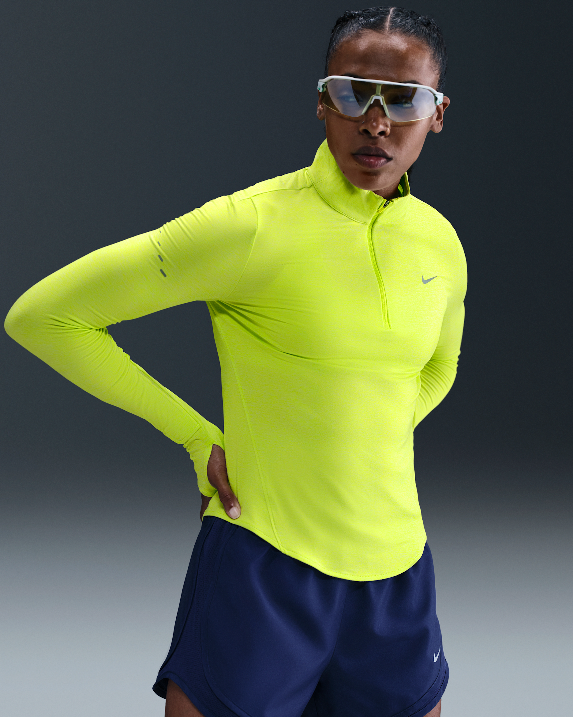 Nike Swift Women's Dri-FIT UV 1/4-Zip Running Top. Nike LU